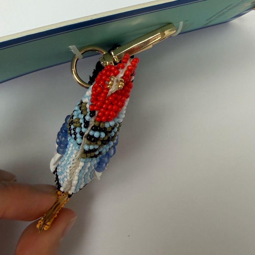 NWT ⚜️💙⚜️ Haute Hippie Beautiful Rooster Bag Charm Keychain - Picture 13 of 14